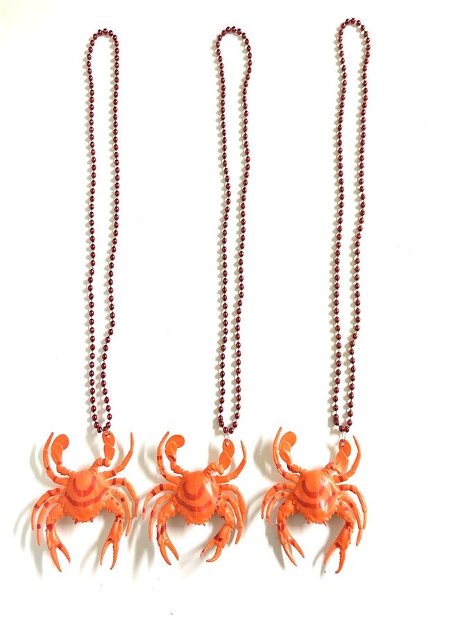 GZYSSL 6 Pcs Crab Mardi Gras Bead Necklaces Mardi Gras Parade Throw Bead Necklacs Party Supplies - Image 5
